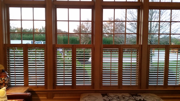 Wood cafe shutters